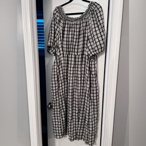 Black and white gingham dress.